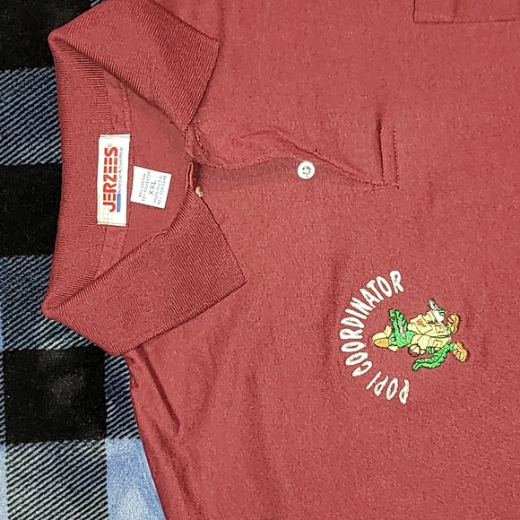 Vintage. Made in USA. Jerzees. Polo. Embroidered. Popi Coordinator. XXL - Picture 7 of 16